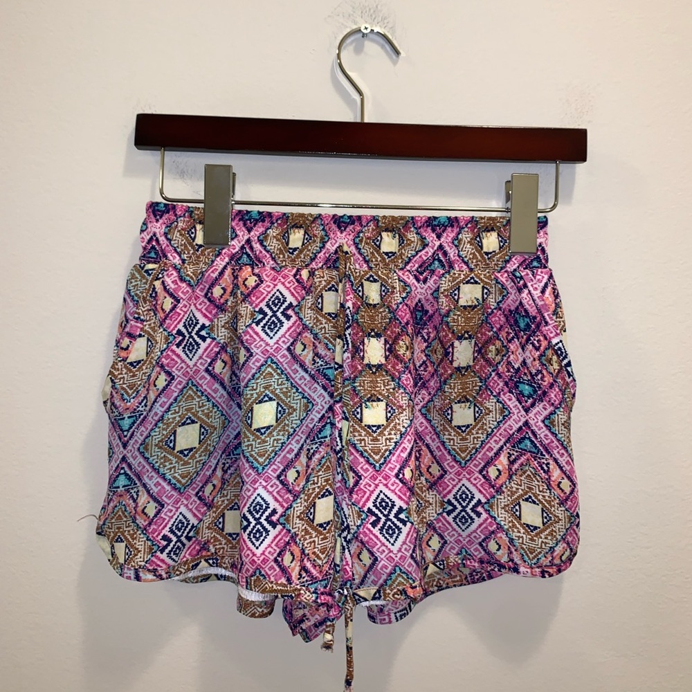Alya Pink & Yellow Multicolor High Waist shorts size S - Picture 2 of 8